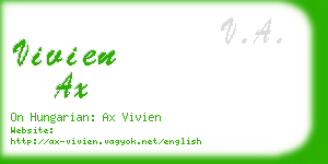 vivien ax business card